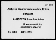 Répertoire général (28 juillet 1721-1759).