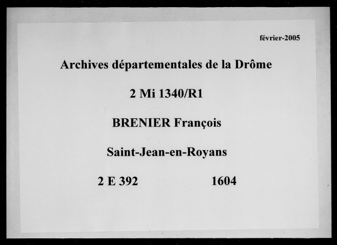 Notes étendues (1604).