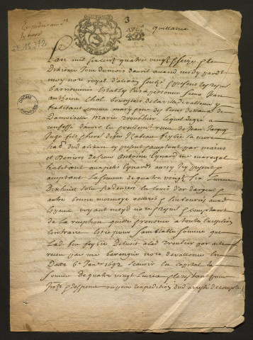 3 janvier 1684-10 avril 1696