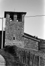 Miribel. - Façade sud du clocher de l'église Saint-Sévère.