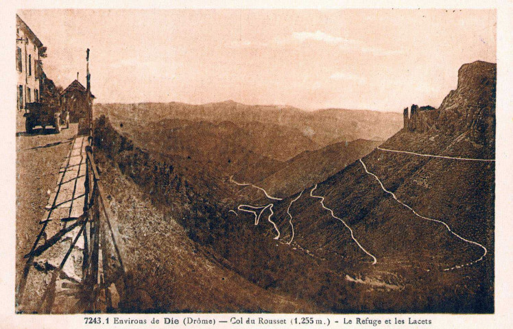 Le col du Rousset et ses lacets.