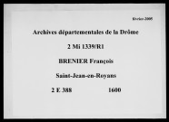Notes étendues (1600).