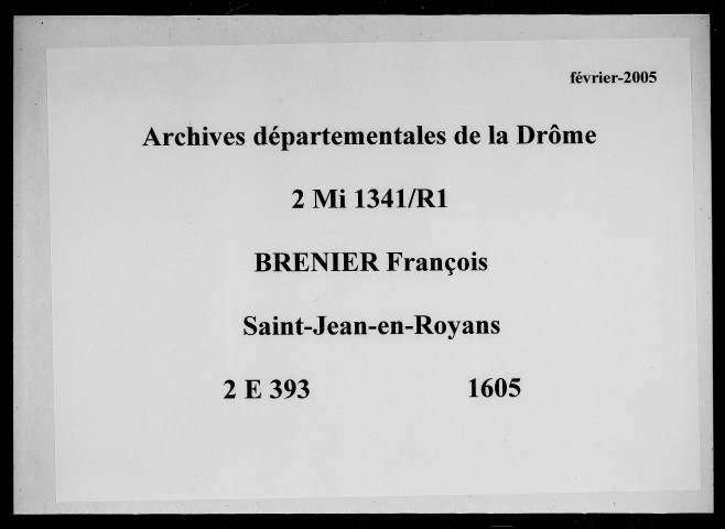 Notes étendues (1605).
