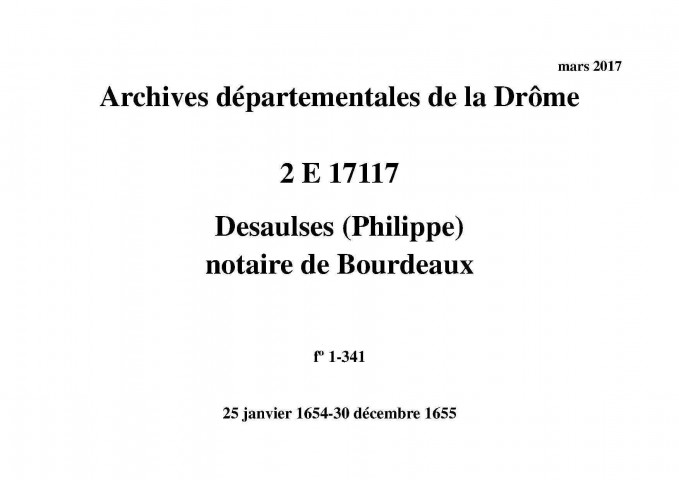 25 janvier 1654-30 décembre 1655