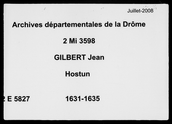 23 janvier 1631-15 décembre 1635