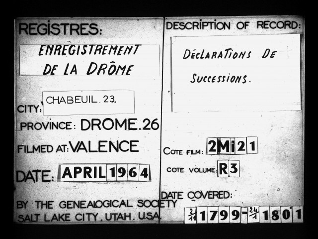 1er germinal an VII - 5 frimaire an VIII