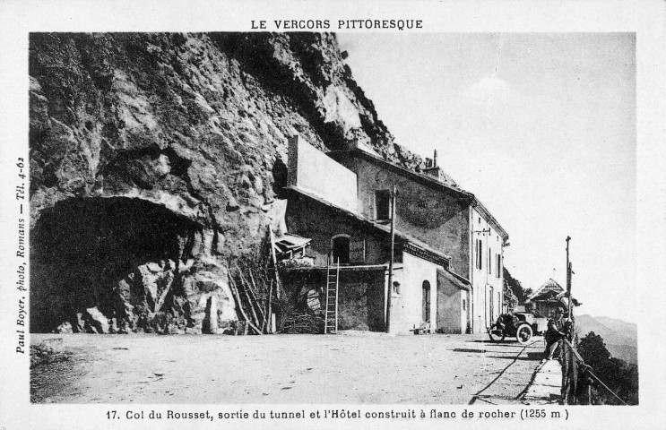 Chamaloc. - L'entrée du tunnel du Col du Rousset (vers 1930).