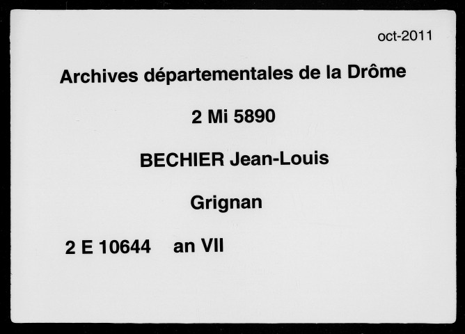 12 vendémiaire-13 pluviôse an VII