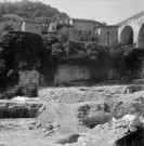 Saint-Nazaire-en-Royans. - Travaux de la retenue de Saint-Hilaire.