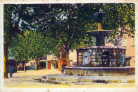 La fontaine (1871) sur l'actuelle place de la Libération.
