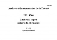 3 juin 1692-août 1696