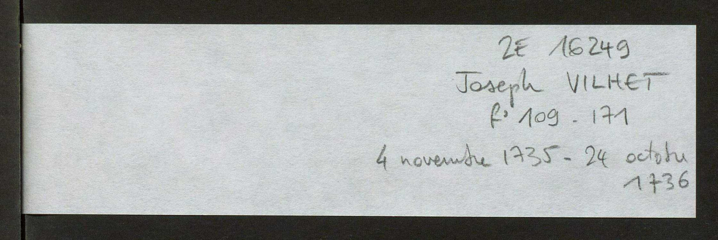 4 novembre 1735-24 octobre 1736