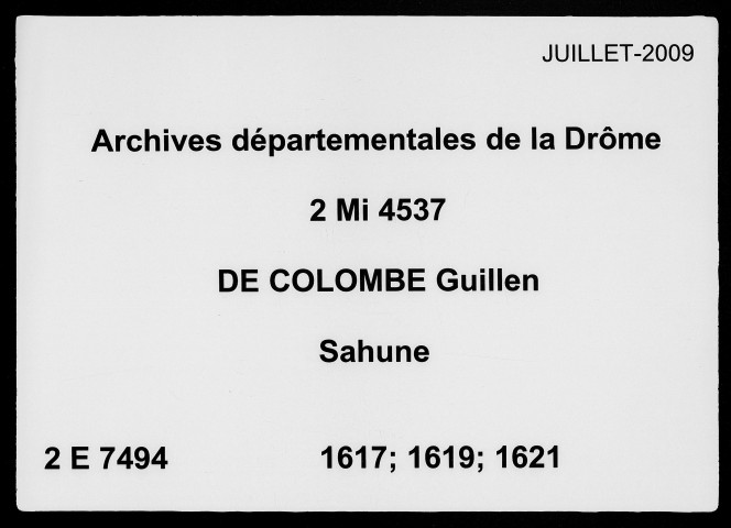 4 janvier 1617-31 mai 1621