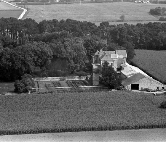 Vue aérienne du château.