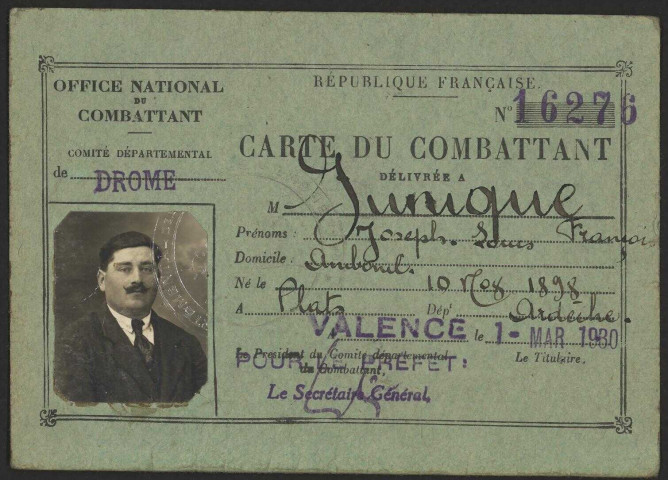 Junique, Joseph Louis François