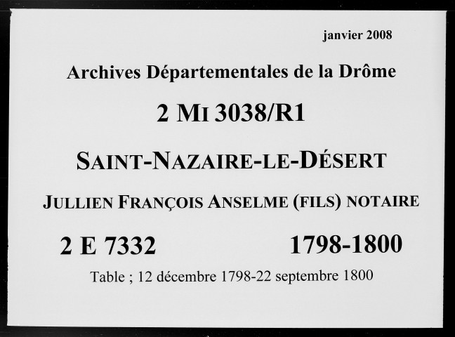 22 frimaire an VII-5e jour complémentaire an VIII