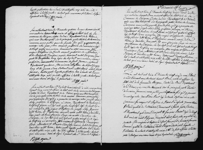 Publications de mariages (1813-1897).