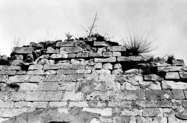 Allan. - Détail des dégradations de la chapelle Barbara, avant la restauration de 1976.