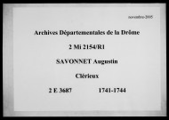 29 novembre 1741-4 octobre 1744