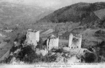 Rochechinard.- Vue des ruines du château féodal.