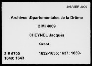 29 novembre 1632-27 janvier 1643