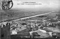 Crest. - Vue générale du quartier de la gare et de la Drôme (avant 1907).