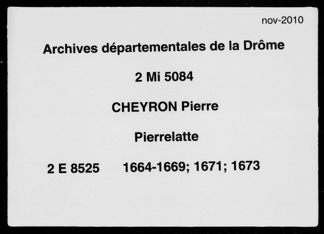 3 janvier 1664-25 janvier 1666