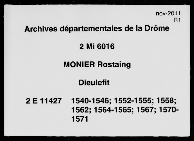 9 décembre 1540-1542