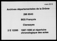 7 janvier 1687-2 avril 1690