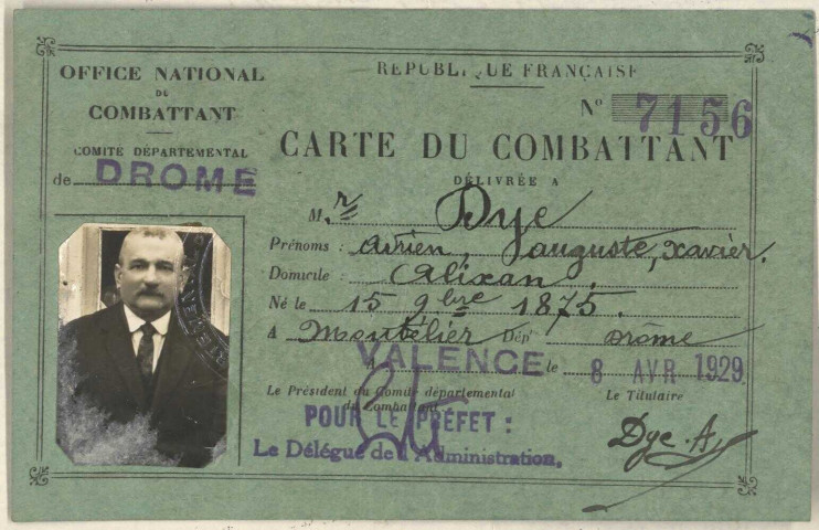 Dye, Adrien Auguste Xavier