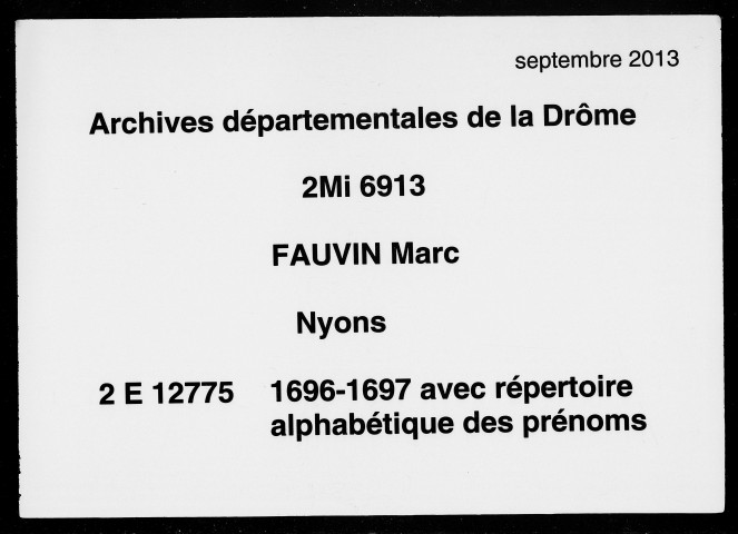 29 janvier 1696-29 décembre 1697