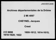 29 janvier 1600-22 octobre 1629