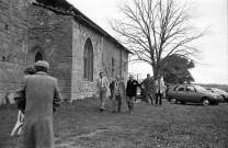 La Motte-de-Galaure. - Assemblée générale de Trésors Drômois le 28 novembre 1981, visite du prieuré.