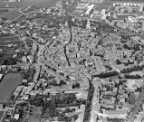 Vue aérienne de la ville.