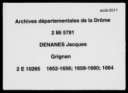 4 janvier 1652-2 avril 1664