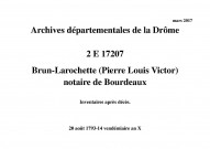 Inventaires après décès (20 août 1793-14 vendémiaire an X).