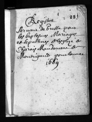 Baptêmes, mariages, sépultures (1669-1792).