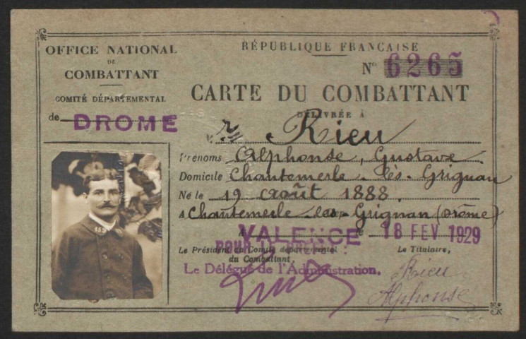 Rieu, Alphonse Gustave