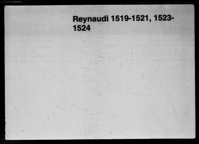 Notes brèves (29 décembre 1518-30 novembre 1519).