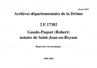 Répertoire chronologique (1840-1863).