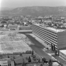 Vue aérienne du centre hospitalier.