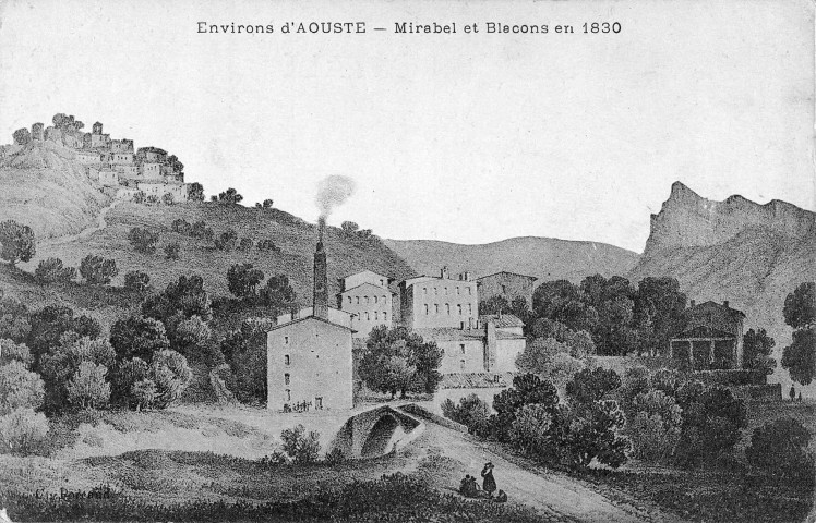 Mirabel-et-Blacons. - Reproduction d'une gravure de 1830.