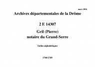 Tables alphabétiques (1740-1769).