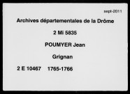 15 avril 1765-15 mai 1766