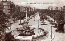 Le boulevard Maurice Clerc et la fontaine (1887).