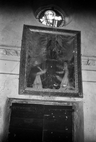 Rochebrune. - Tableau au dessus du porche de l'église Saint-Michel.