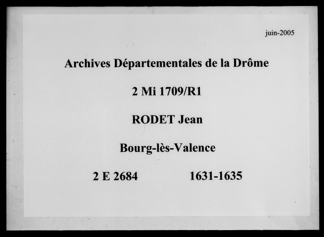 23 juin 1631-19 février 1635