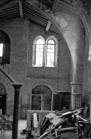 Dieulefit.- Le mur nord de la nef de la chapelle Saint-Pierre.