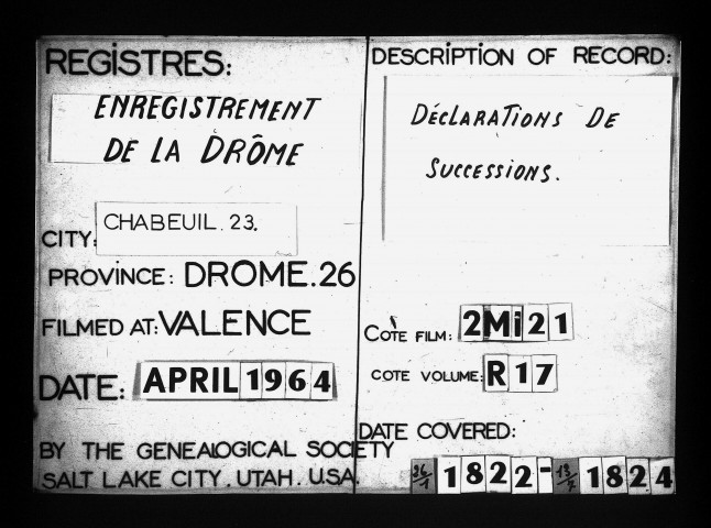 26 janvier 1822 - 12 juillet 1824