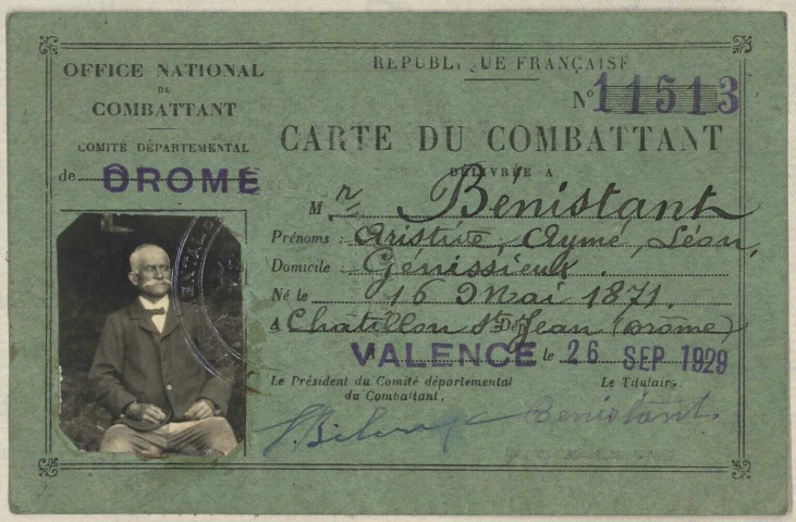 Bénistant, Aristide Aimé Léon